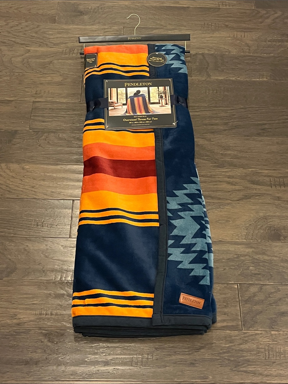 Pendleton Poseidon Grand Canyon Reversible Throw Blanket for 2 - 60”x80” new